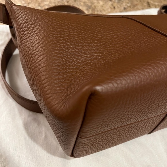 Cuyana Mini Paloma Pebble Leather Chestnut  Shoulder Bag - Picture 5 of 14